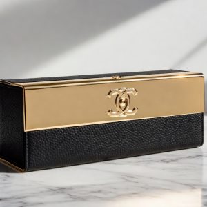 Luxury Chanel Designer Sunglasses Case – Premium Black Leather Hard Shell Protector