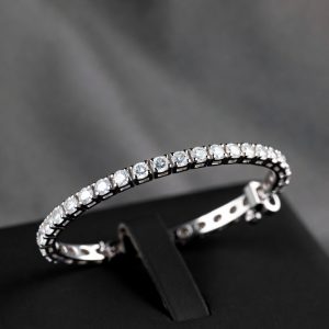 Cartier Diamond Tennis Bracelet – Classic 18K White Gold