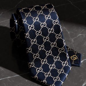 Gucci Luxury Silk Tie – Navy GG Monogram