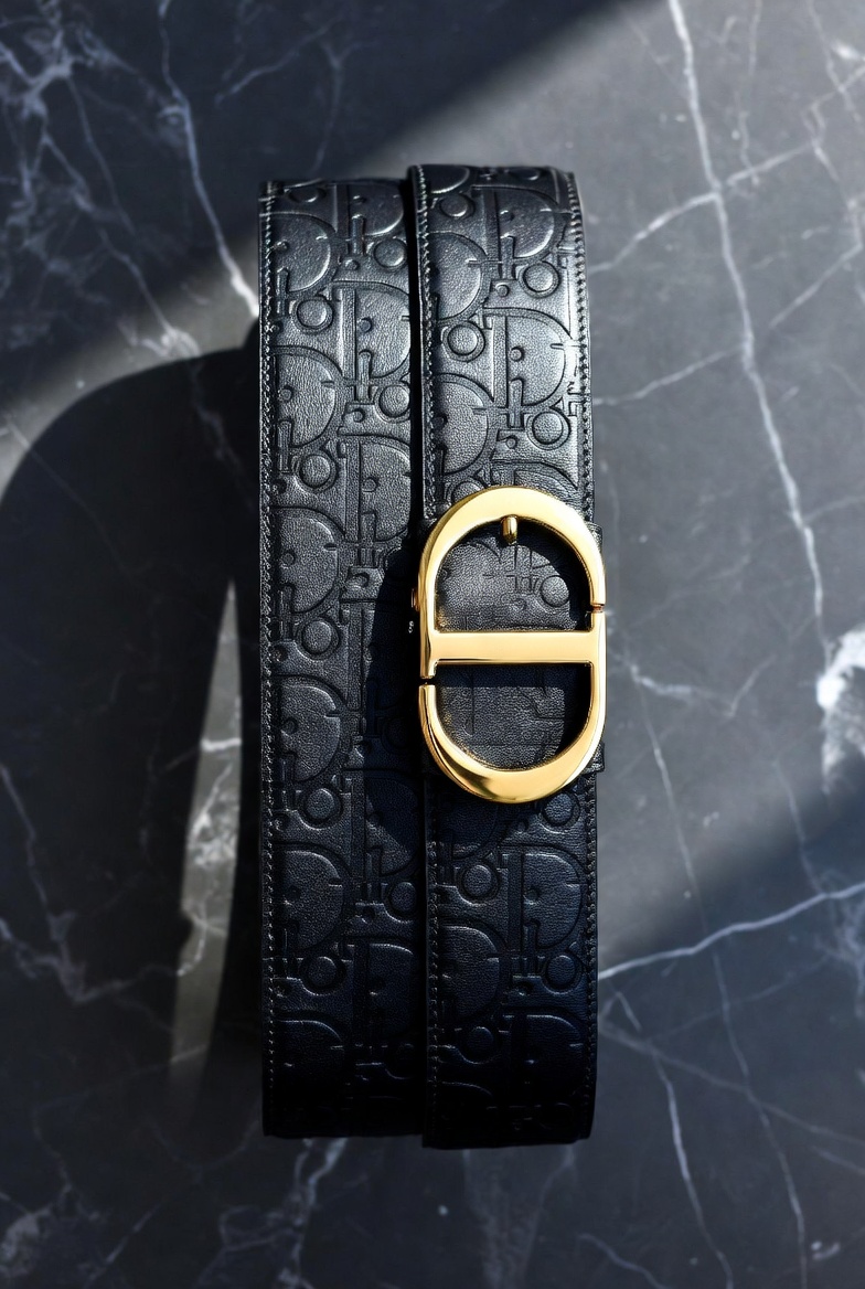 Men's Dior Designer Leather Belt - Image 2