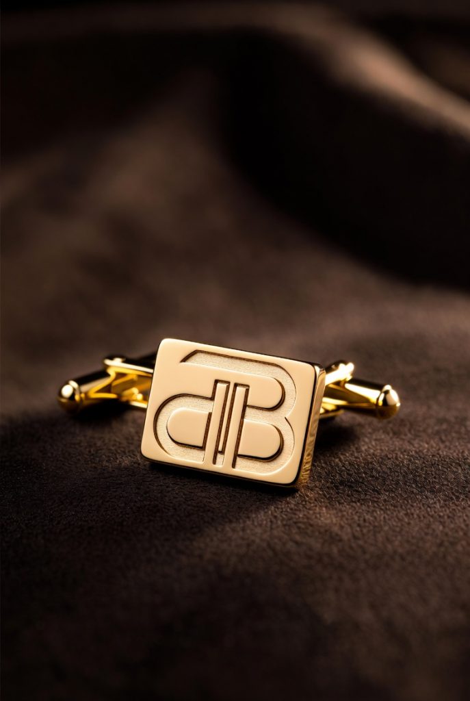 Balenciaga Gold Cufflinks – Luxury Statement Accessory