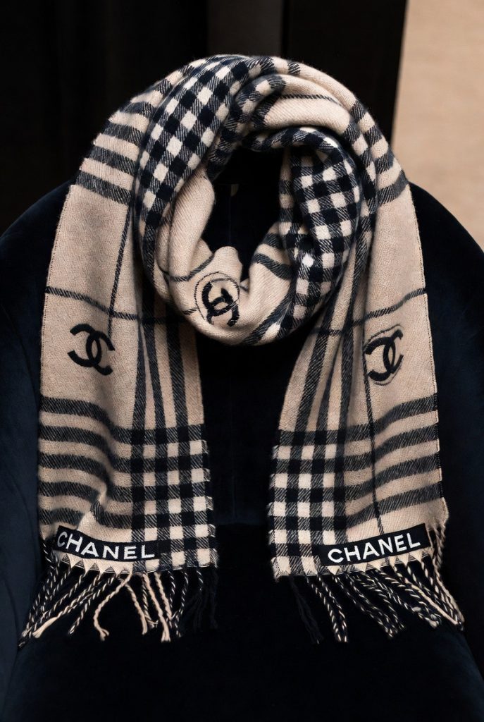 Authentic Chanel Wool Scarf – Luxury Designer Winter Scarf