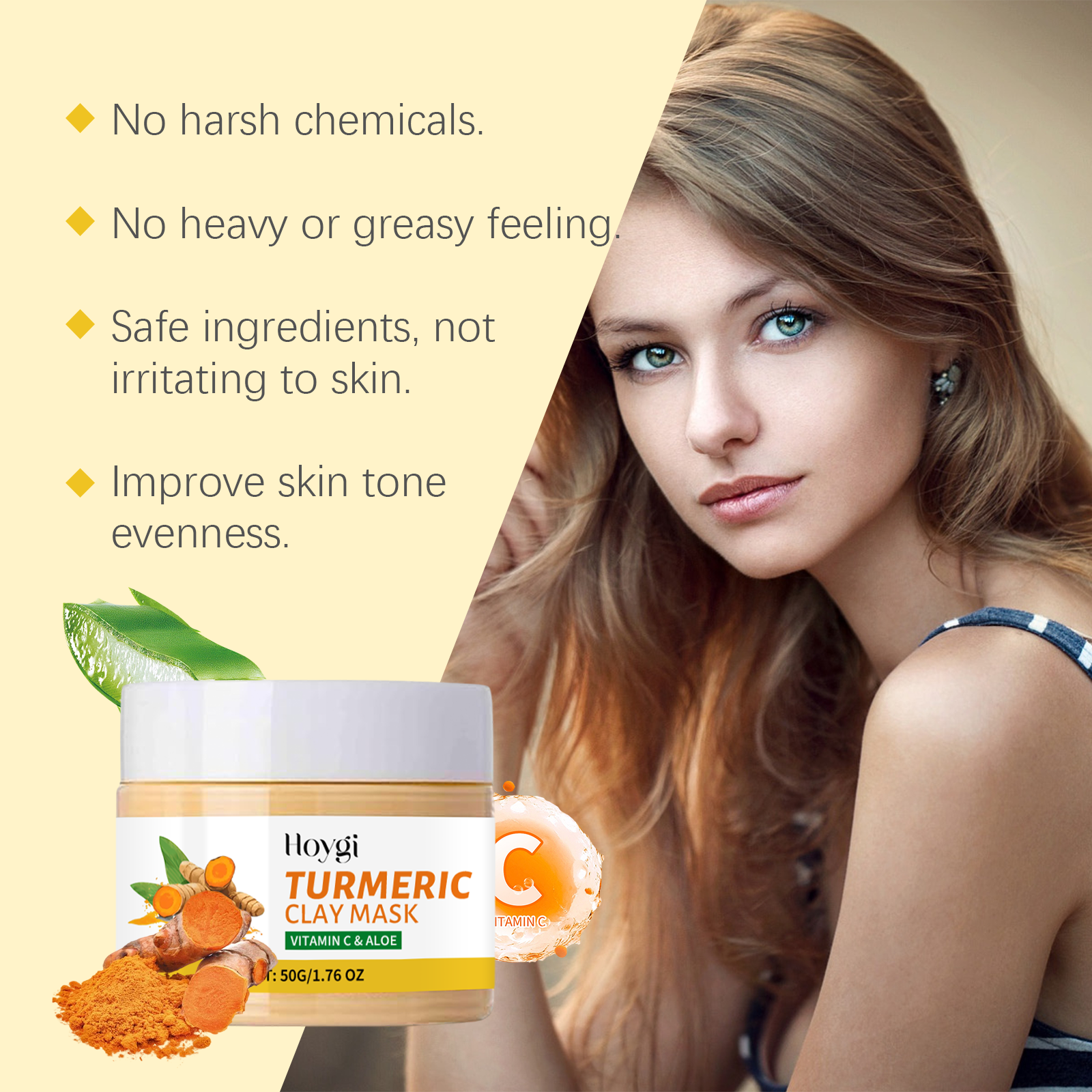 Hoygi Turmeric Mud Mask – Cleansing Face Mask for Refreshed, Healthy-Looking Skin - Image 4