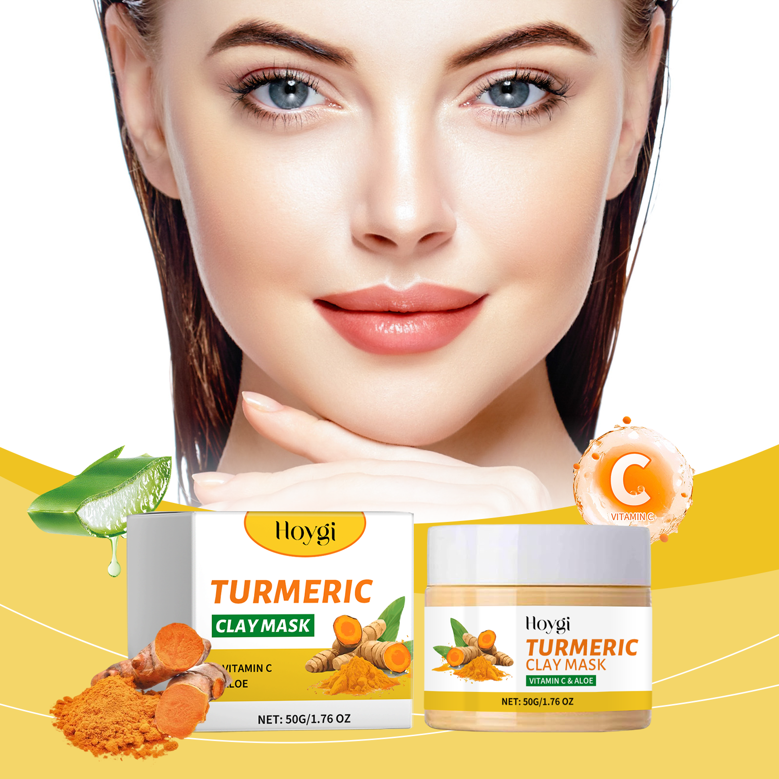 Hoygi Turmeric Mud Mask – Cleansing Face Mask for Refreshed, Healthy-Looking Skin - Image 2