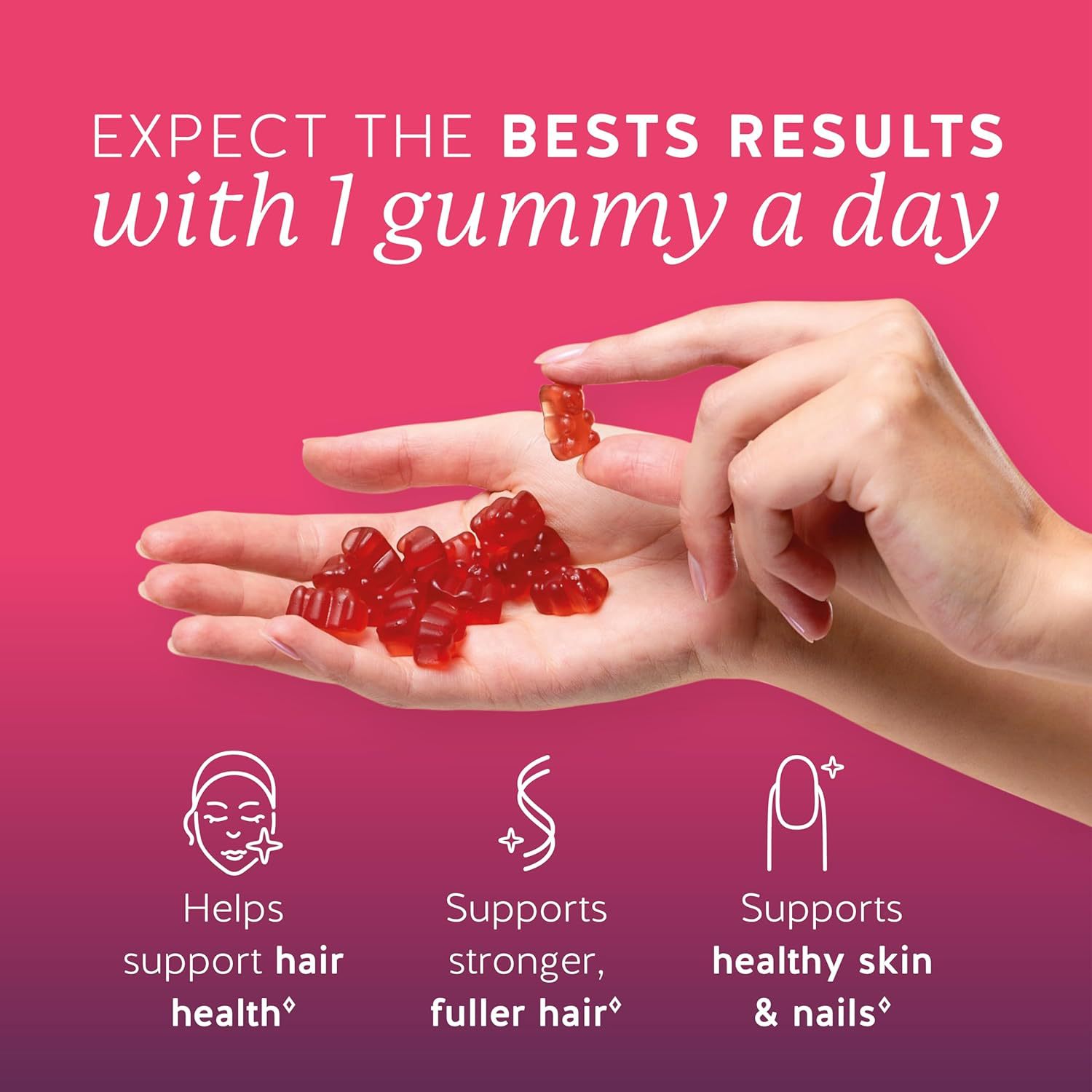 Hair Growth Support Biotin Gummies – Vitamin Supplement for Beauty Care - Image 4