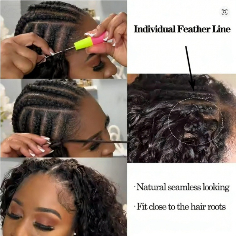 Human Hair Crochet Extensions – Feather Weave Hair Extensions for Natural Styling - Image 3