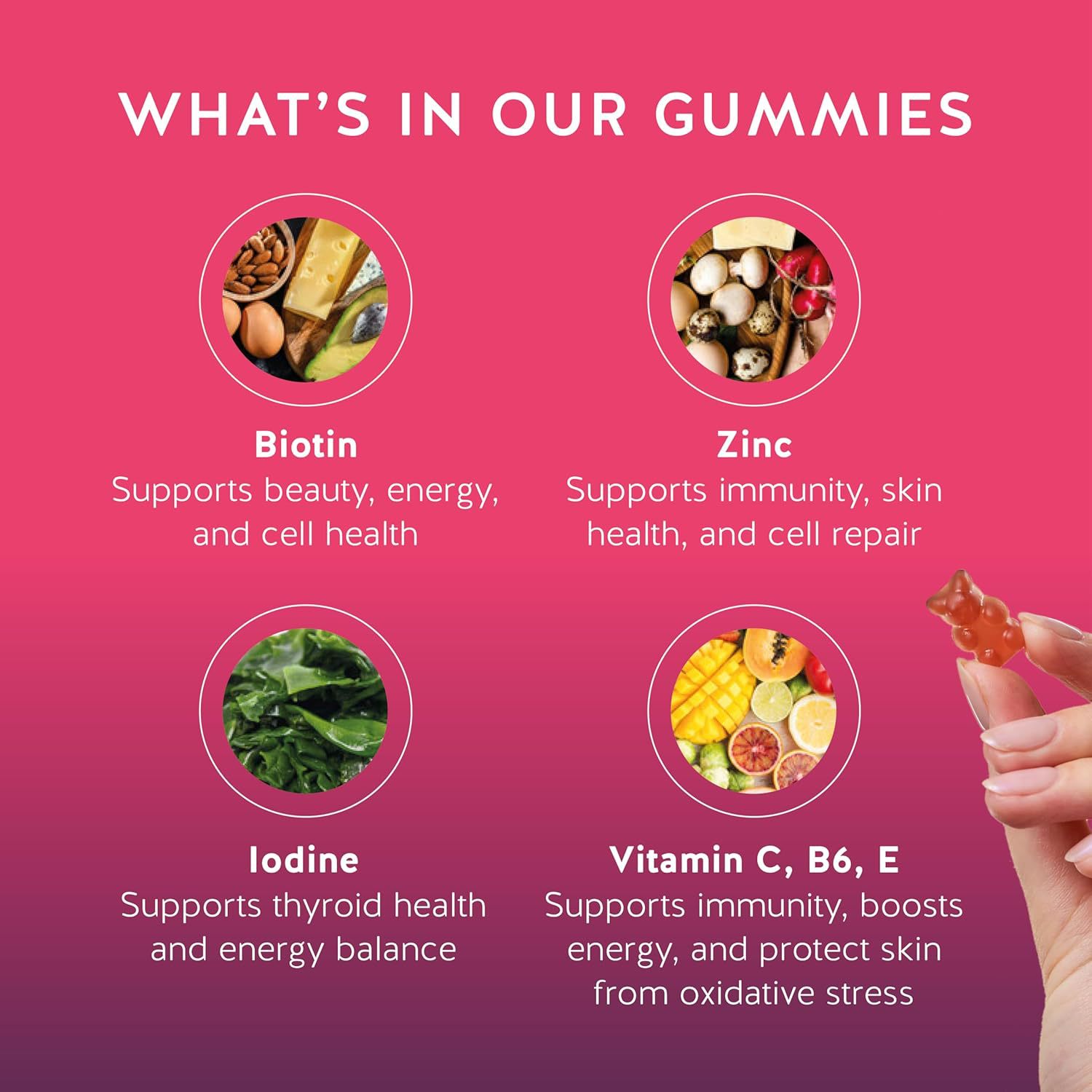 Hair Growth Support Biotin Gummies – Vitamin Supplement for Beauty Care - Image 5
